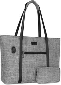 img 4 attached to 👜 MOSISO USB Port Laptop Tote Bag: Stylish & Spacious Organizer for Women (17-17.3 inch)