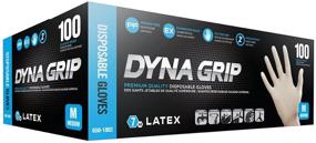 img 1 attached to SAS Safety 650-1002 Dyna Grip Powder Free Exam Grade 8 Mil Latex Gloves: Medium, Box of 100 by Weight - Reliable Protection for Various Applications