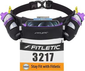 img 3 attached to 🏃 Fitletic Hydra 16 Hydration Belt: No Bounce | Perfect for Marathon, Triathlon, Ironman, Trail Running | 2 8 Oz Water Bottles | Various Sizes & Colors