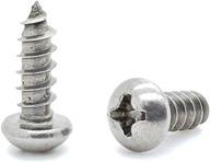 🔩 snug fasteners sng596 - pack of 100, #8 x 1/2" round 304 stainless phillips head wood screws logo