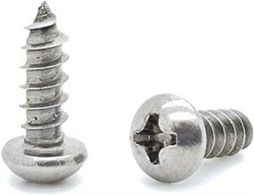 img 1 attached to 🔩 SNUG Fasteners SNG596 - Pack of 100, #8 x 1/2" Round 304 Stainless Phillips Head Wood Screws