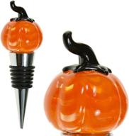 🎃 handmade glass pumpkin wine stopper – eye-catching fall accessories for hosts/hostesses логотип