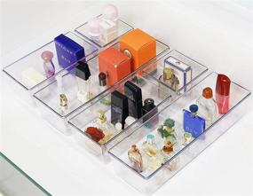 img 2 attached to 🗄️ Efficiently Organize Your Desk with the 6 Pack - Simple Houseware Clear Plastic Desk Drawer Organizers