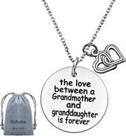 👧 personalized engraved necklace: thank you gift for grandma, grandmother jewelry pendant from granddaughter - eternal love between grandmother and granddaughter logo