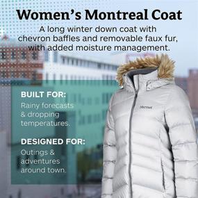 img 3 attached to 🧥 Пуховое женское пальто Marmot Montreal до колена: Женская одежда для пальто, курток и жилеток