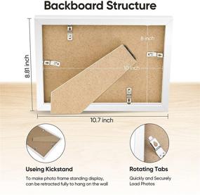 img 2 attached to Versatile Nacial Picture Frames 8x10 Set of 4: White Photo Frame with Mat - Display 5x7 and 8x10 Photos, Ideal Collage for Wall or Tabletop