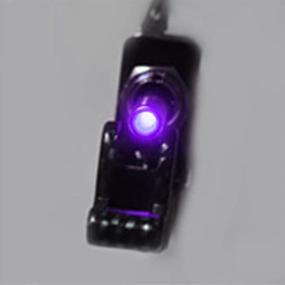 img 3 attached to 🚗 Etopars 5-pack of 12V 20A Carbon Fiber Cover Purple LED Light Rocker Toggle Switches SPST ON/Off for Car Vehicle Boat