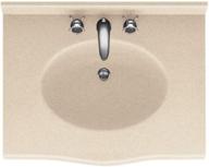 🚪 europa solid surface single-bowl vanity top - swanstone ev02231.040 bermuda sand, 31" l x 22" w x 6.875" h logo