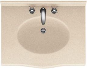 img 1 attached to 🚪 Europa Solid Surface Single-Bowl Vanity Top - Swanstone EV02231.040 Bermuda Sand, 31" L x 22" W x 6.875" H