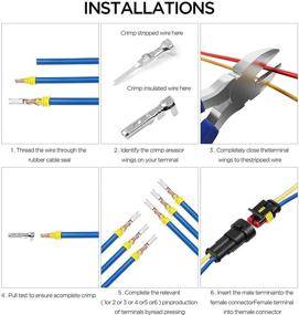 img 1 attached to ⚡️ YASUOA 352 штуки водонепроницаемых проводных соединителей: идеальный набор электроподключений для автомобилей, мотоциклов и грузовиков.