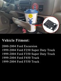 img 3 attached to 🚘 Графитово-серый держатель для стаканов на приборной панели Ford F250 F350 F450 F550 Super Duty Excursion 6.8L 5.4L 7.3L 1999-2001, Замена консольного держателя для стаканов YC3Z-2513560-CAD.