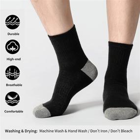 img 1 attached to 🧦 GLENMEARL 6 Pack Men's & Women's Cushioned Athletic Ankle Socks for Sport & Running - Black White Gray - Sizes S/M/L