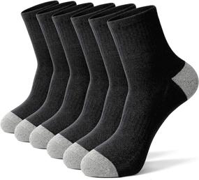 img 4 attached to 🧦 GLENMEARL 6 Pack Men's & Women's Cushioned Athletic Ankle Socks for Sport & Running - Black White Gray - Sizes S/M/L