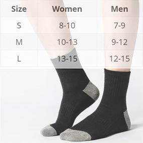 img 3 attached to 🧦 GLENMEARL 6 Pack Men's & Women's Cushioned Athletic Ankle Socks for Sport & Running - Black White Gray - Sizes S/M/L