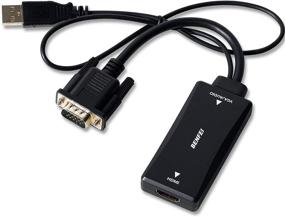 img 4 attached to 🔌 Адаптер Benfei VGA к HDMI: Кристально чистое разрешение 1080P с поддержкой аудио - вход VGA на выход HDMI