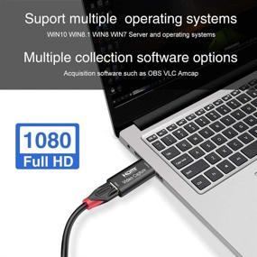 img 2 attached to 🎥 Аудио видео захват карт TKD - HDMI на USB 2.0 - Высокое качество 1080p 60fps Запись с DSLR, видеокамеры, экшн-камеры, захват карты Nintendo Switch для Playstation 4, Xbox One & Xbox 360