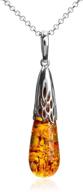 boys' amber pendant necklace in sterling silver - jewelry and necklaces logo