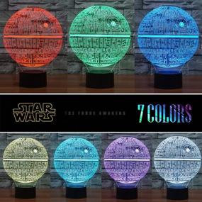 img 4 attached to 🌟 3D Star Wars Night Light Lamp: 16 Color & 3 Pattern for Perfect Birthday Gifts for Star Wars Fans