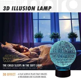 img 1 attached to 🌟 3D Star Wars Night Light Lamp: 16 Color & 3 Pattern for Perfect Birthday Gifts for Star Wars Fans