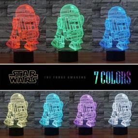 img 3 attached to 🌟 3D Star Wars Night Light Lamp: 16 Color & 3 Pattern for Perfect Birthday Gifts for Star Wars Fans