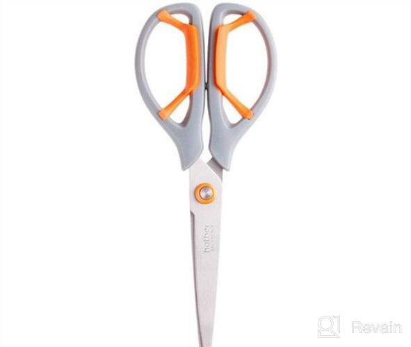 img 1 attached to Fiskars 01-004761J Softgrip Scissors - 8 Inch Straight Stainless Steel Blades: A Cutting Essential review by Terry Stubblebine