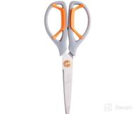 img 1 attached to Fiskars 01-004761J Softgrip Scissors - 8 Inch Straight Stainless Steel Blades: A Cutting Essential review by Terry Stubblebine