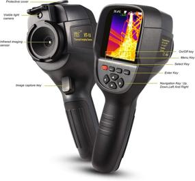 img 1 attached to 📸 Advanced HTI Thermal Imager - 220 x 160 IR Resolution Handheld Camera with 3.2" Display Screen and Battery