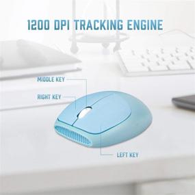 img 2 attached to 💙 LETTON V2030 Blue Keyboard Mouse Combo: Full-Sized Flexible Keys for Office, Windows, PC, Laptop