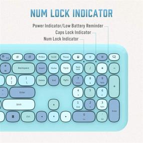 img 1 attached to 💙 LETTON V2030 Blue Keyboard Mouse Combo: Full-Sized Flexible Keys for Office, Windows, PC, Laptop