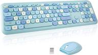 💙 letton v2030 blue keyboard mouse combo: full-sized flexible keys for office, windows, pc, laptop logo