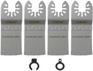 hemunc oscillating tool blades set - 4pcs diamond saw blades for grout removal, flush cut - compatible with dewalt, bosch, dremel, rockwell, makita, fein multimaster, milwaukee and more logo