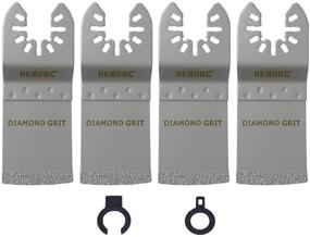 img 4 attached to HEMUNC Oscillating Tool Blades Set - 4PCS Diamond Saw Blades for Grout Removal, Flush Cut - Compatible with Dewalt, Bosch, Dremel, Rockwell, Makita, Fein Multimaster, Milwaukee and More