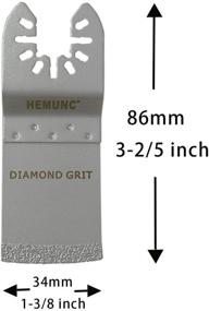 img 3 attached to HEMUNC Oscillating Tool Blades Set - 4PCS Diamond Saw Blades for Grout Removal, Flush Cut - Compatible with Dewalt, Bosch, Dremel, Rockwell, Makita, Fein Multimaster, Milwaukee and More