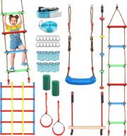 🧗 slackline obstacle kit for all ages – climbing rope gym & home workout set – versatile slackline obstacle course – complete climbing rope swing set – perfect for kids and adults логотип