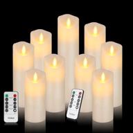 светодиодные свечи vinkor без пламени, набор из 9 штук (высота 4 дюйма) логотип