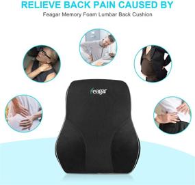 img 2 attached to Lumbar Support Cushion with Adjustable Straps: Perfect for Car or Office Chair, Washable Cover for Back Pain Relief