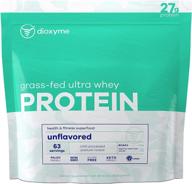 💪 dioxyme grass-fed ultra whey protein powder - whey isolate and concentrate protein blend – 27g protein per serving - promotes continuous muscle repair logo