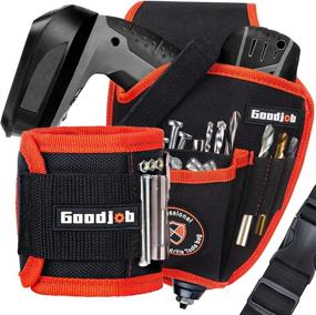 img 4 attached to 🧲 Goodjob Magnetic Wristband Drill Holster – Ultimate DIY Tool Set for Handyman | Strong Magnets Hold Screws, Nails, and Drill Bits | Tool and Bit Storage for Men | Ideal Gift for Dad or Husband