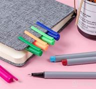 img 1 attached to 🖊️ iBayam Journal Planner Pens - 18 Vibrant Colors - Fine Point Markers - Fine Tip Drawing Pens - Porous Fineliner Pens for Bullet Journaling, Writing, Note Taking, Calendar, Coloring - Art, Office & School Supplies review by Dawn Fischer