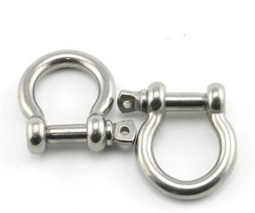 img 4 attached to ⚓ Heyous 3/8 Inch Stainless Steel Screw Pin Anchor Shackle for Heavy Duty Load Clamp in Chains, Wirerope, Lifting & Outdoor Activities (2pcs)
