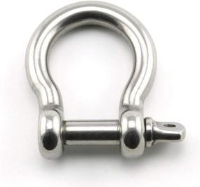 img 2 attached to ⚓ Heyous 3/8 Inch Stainless Steel Screw Pin Anchor Shackle for Heavy Duty Load Clamp in Chains, Wirerope, Lifting & Outdoor Activities (2pcs)