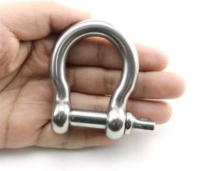 img 3 attached to ⚓ Heyous 3/8 Inch Stainless Steel Screw Pin Anchor Shackle for Heavy Duty Load Clamp in Chains, Wirerope, Lifting & Outdoor Activities (2pcs)