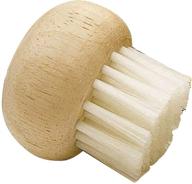 kitchen craft mushroom cleaning brush: rubber wood handle, soft bristles for effective cleaning logo