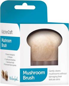 img 2 attached to Kitchen Craft Mushroom Cleaning Brush: Rubber Wood Handle, Soft Bristles for Effective Cleaning