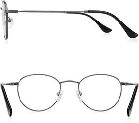 img 2 attached to 👓 Очки для чтения RB.Pilot Small Metal Round для женщин и мужчин | Классические винтажные ретро очки | Блокирование синего света для чтения на компьютере