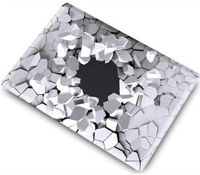 img 1 attached to L2W MacBook Air 11 inch Case: Creative Explosion Design - Frosted Black and White