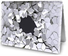 img 3 attached to L2W MacBook Air 11 inch Case: Creative Explosion Design - Frosted Black and White