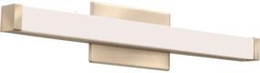 img 4 attached to Lithonia Lighting Contemporary Square 3K LED Vanity Light, 2-Foot, Brushed Nickel - Stylish Illumination for Modern Bathrooms