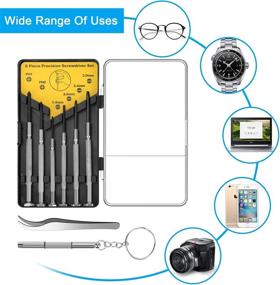 img 2 attached to Eyeglass Repair Kit with 1100pcs Eyeglass Screws, Nose Pads, Precision Screwdriver Set, and Tweezers - Ideal for Eyeglasses, Sunglasses, Watch Clock, and Spectacle Repair