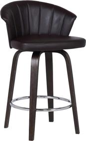 img 4 attached to Armen Living Mid Century Leather Barstool Furniture